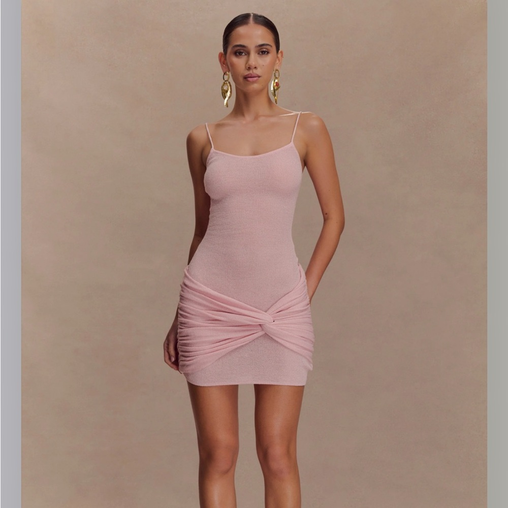 Meshki Blush Pink Textured Dress